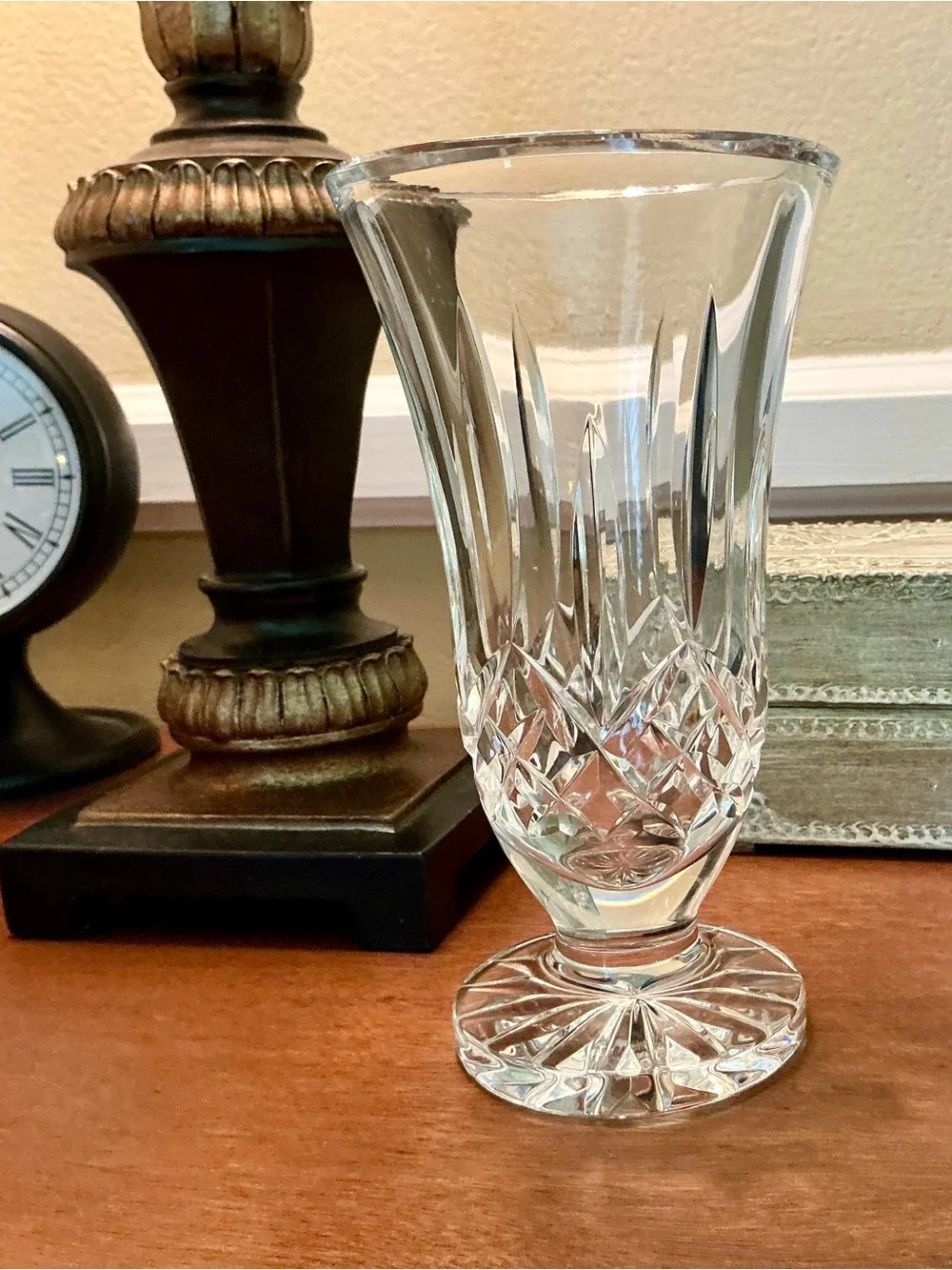 Waterford Lismore Pattern Crystal Vase 7”H